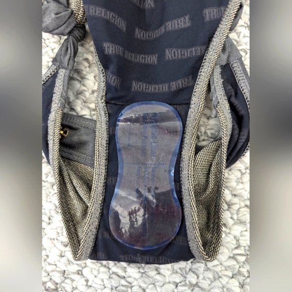 True Religion Women's Gray & Metallic Bikini Bottom w/ Gold Accents - Picture 12 of 16